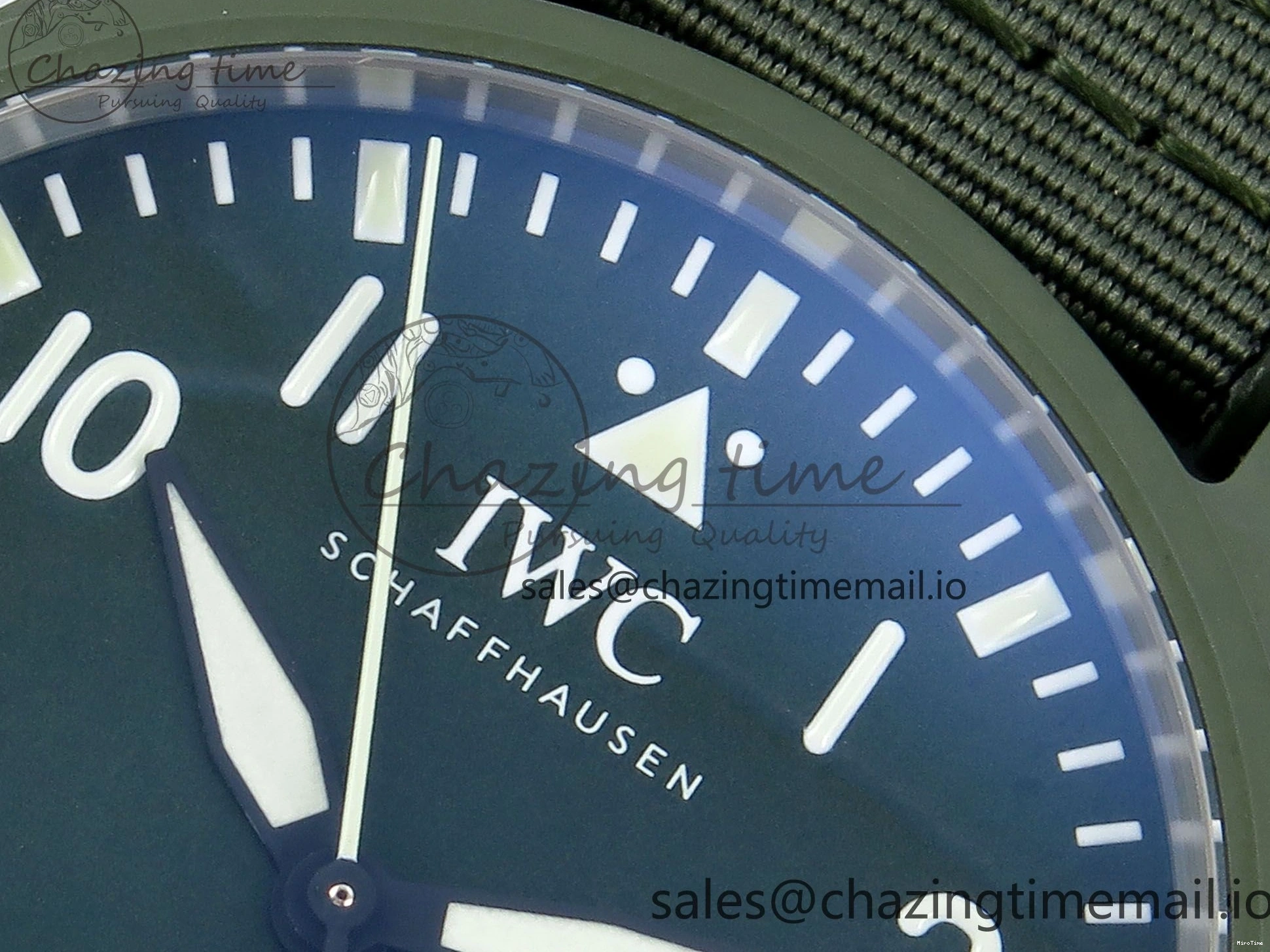 MIROTIME 0117 Big Pilot IW329802 M+F 1:1 Best Edition Green Dial on Green Nylon Strap MY Unique 7002